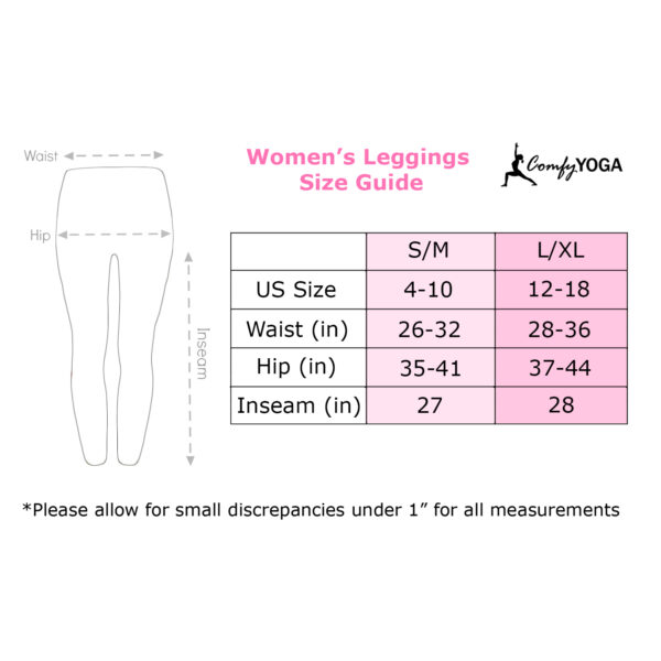 Comfy Yoga Size Guide Full Length 2021