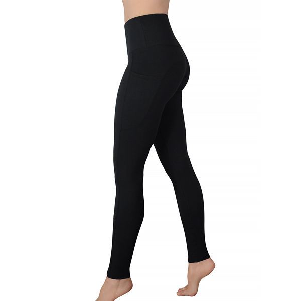 Onyx Fold Over Waist Yoga Pants/high Waisted Black Yoga Pants/womens Yoga  Legging /high Waisted Black Fitness Pants/black Womens Gym Legging 