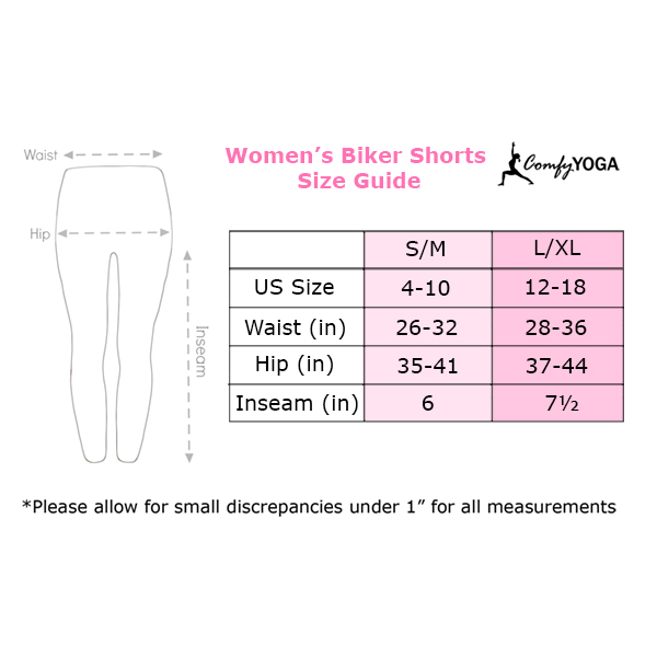 Biker Shorts Size Chart