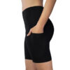 Black Onyx Biker Yoga Shorts