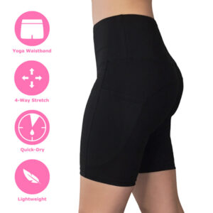 Black Onyx Biker Yoga Shorts