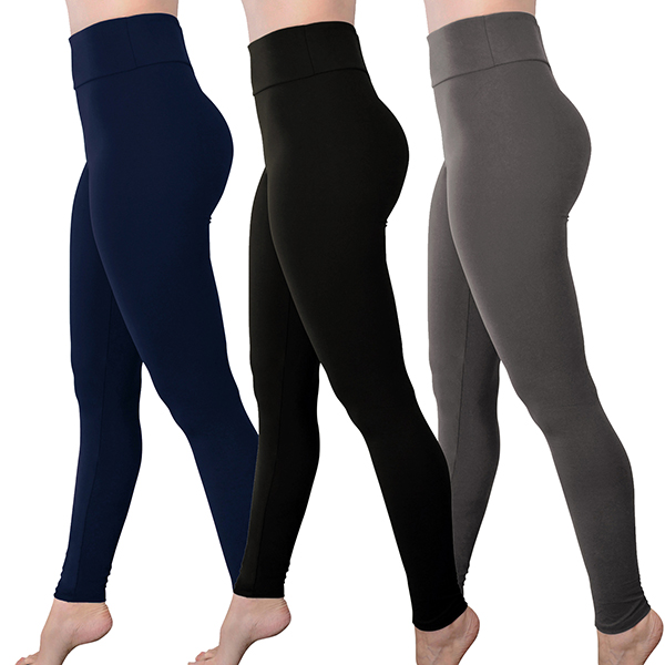 Buy QGGQDD 3 Pack Black High Waisted Leggings for Women - Soft Workout Yoga  Athletic Leggings, 01fleece-black/ Black Printed/ Dark Grey Heather,  Small-Medium at
