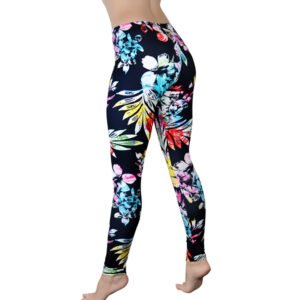 Rainbow Flower Printed Leggings