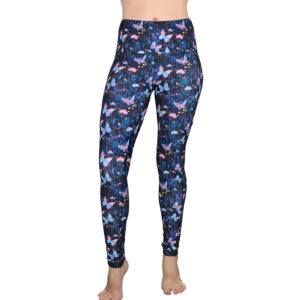 Electric Butterfly Yoga Leggings with Pockets