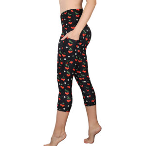 Red Cherry Pocket Capris